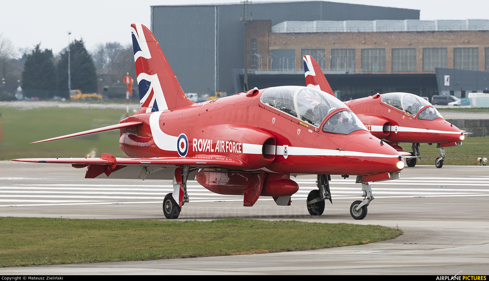 Royal Air Force "Red Arrows" XX295 aircraft at Waddington