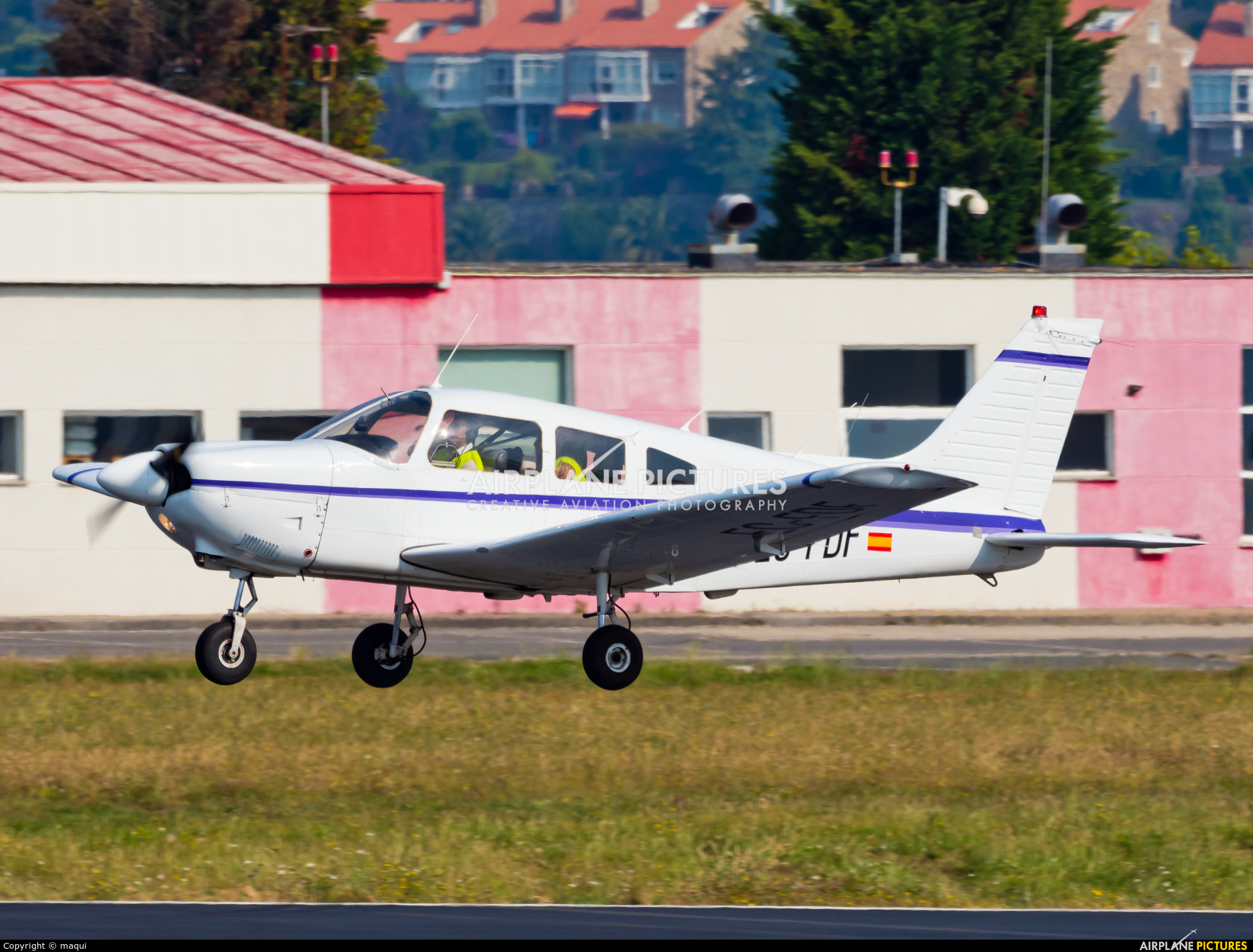 Real Aero Club de Santiago EC-FDF aircraft at La Coruña
