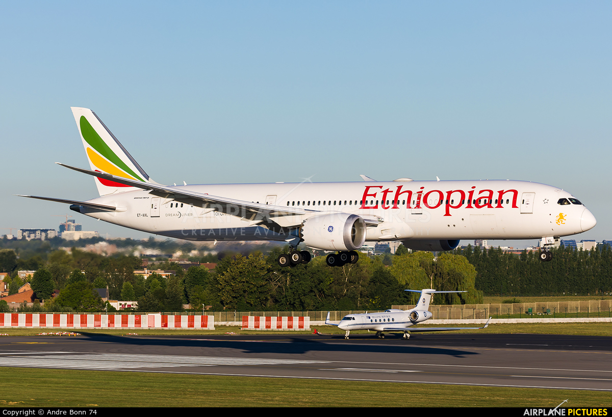 Ethiopian Airlines ET-AXL aircraft at Brussels - Zaventem