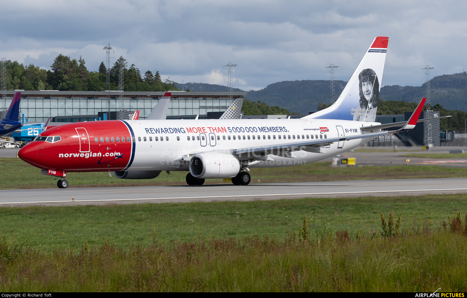 Norwegian Air International EI-FVM aircraft at Bergen - Flesland