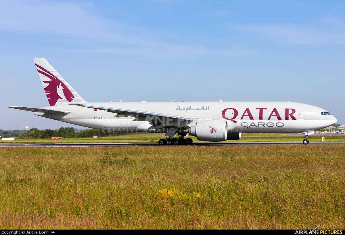 Qatar Airways Cargo A7-BFN aircraft at Liège-Bierset