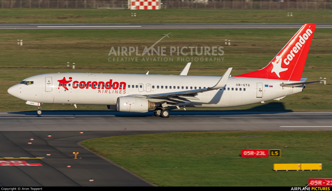 Corendon Airlines OM-GTG aircraft at Düsseldorf