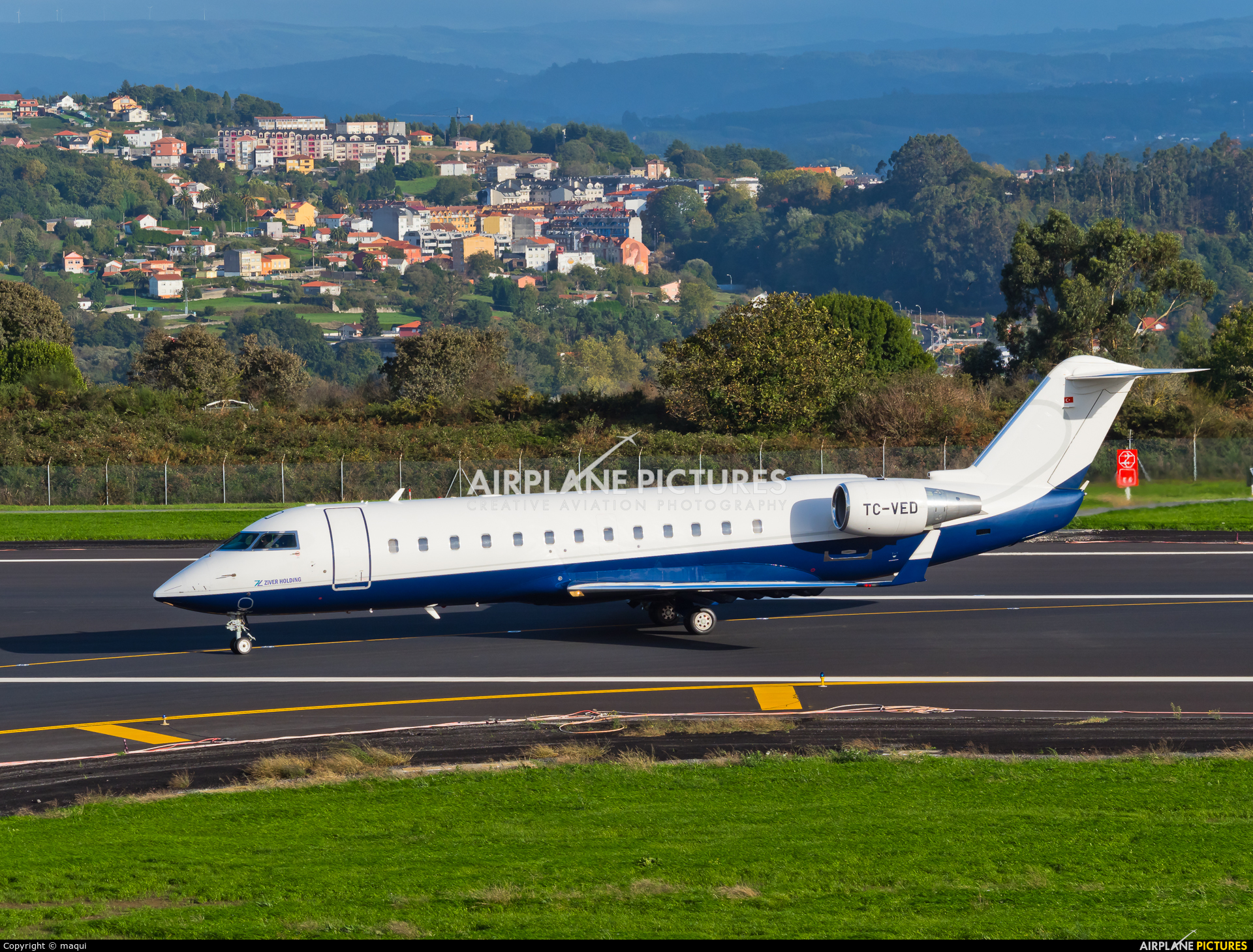 Private TC-VED aircraft at La Coruña