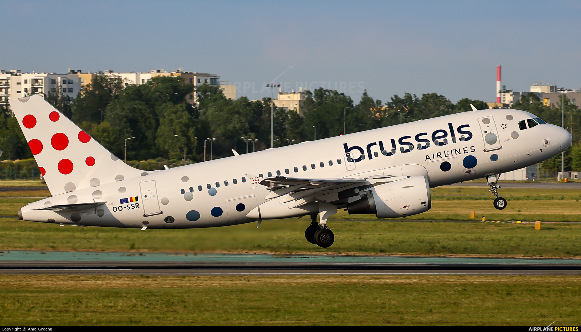 Brussels Airlines OO-SSR aircraft at Warsaw - Frederic Chopin