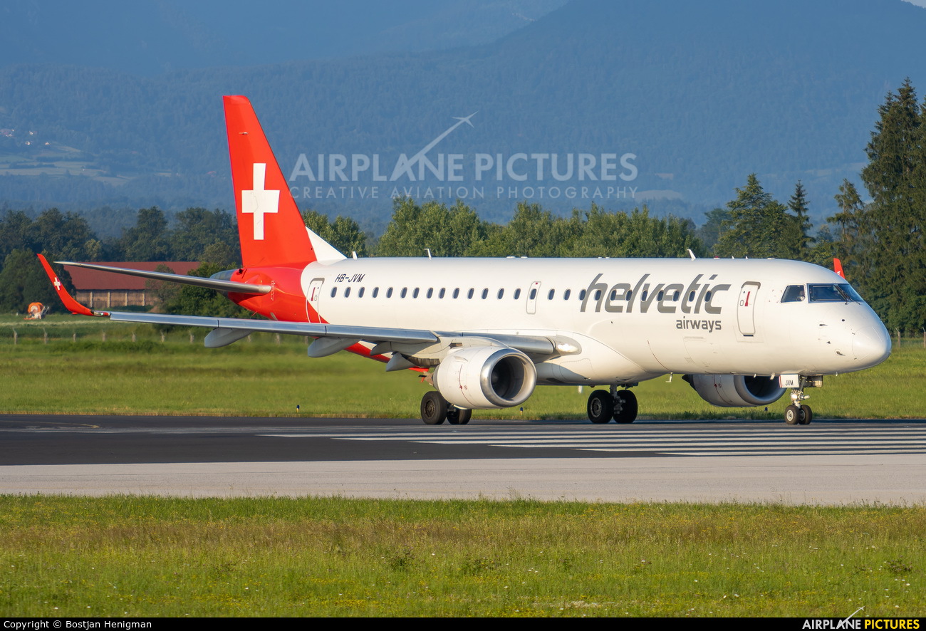 Helvetic Airways HB-JVM aircraft at Ljubljana - Brnik