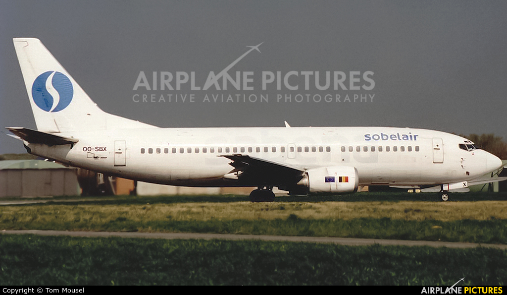 Sobelair OO-SBX aircraft at Ostend / Bruges