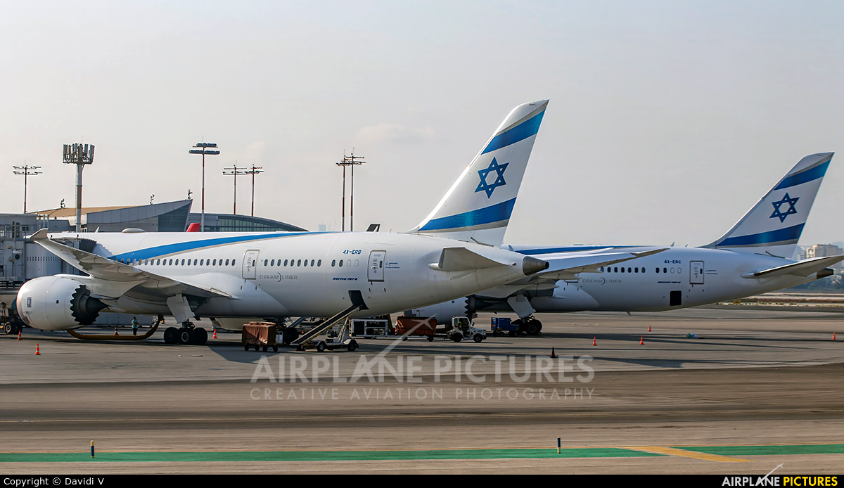 El Al Israel Airlines 4X-ERB aircraft at Tel Aviv - Ben Gurion