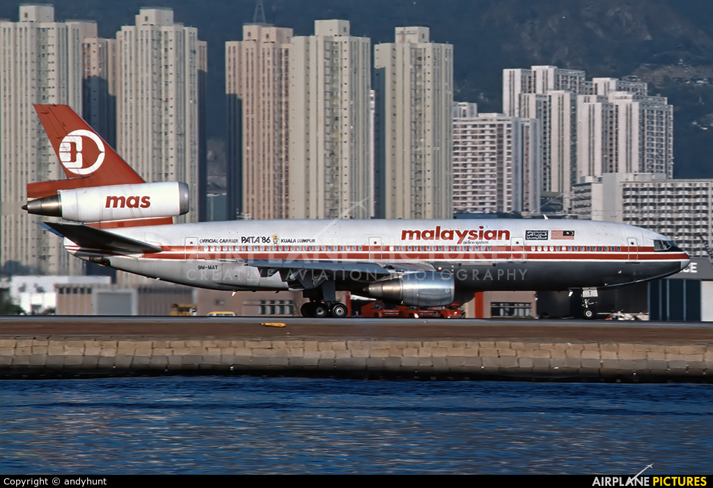 Malaysia Airlines 9M-MAT aircraft at HKG - Kai Tak Intl CLOSED